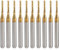 10pcs PCB Fraises Rotatives Titane Plaqué Carbure Fin Moulin Gravure Bits Set 1/8（3mm）Queue Forets Bits Pour CNC Gravure Rotatives 1.5mm