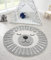 the carpet Lou Weicher Kuscheliger Kinderteppich, Weicher Kuschel-Flor, Pflegeleicht, Farbecht, Outdoor, 3D Optik, Löwen Motiv, Grau, 120 cm Rund