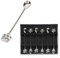 Alisveristime Teelöffel mit traditionellem osmanischem Motiv, dekoratives Rühren, Zucker, Teelöffel (6er-Set) (Daisy) (Silber)