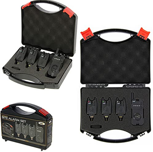 angling pursuits NGT Karpfen Grob Mini Compact Bissanzeiger Set 3 VTS Bissanzeiger mit Empfänger