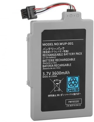 Bateria Compatible para Nintendo Wii U WUP-012 Alta Capacidad 3600mAh 3.7V