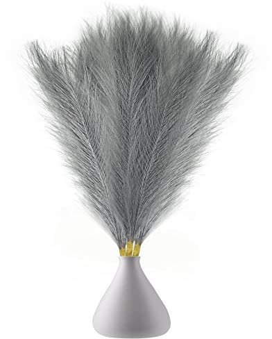 Lot de 3 tiges d'herbe de la pampa artificielles de 45 cm - Fausses branches d'herbe de la pampa séchées - Pour mariage, cuisine, salon, chambre à coucher, décoration d'intérieur bohème