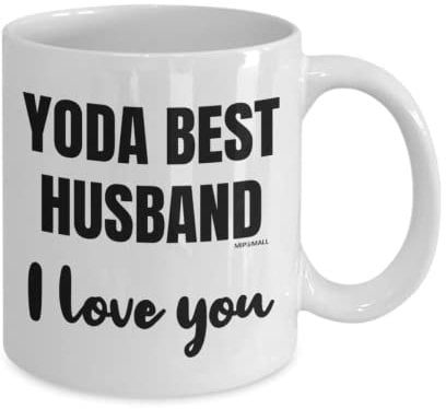 MIPOMALL Yoda Best Husband Mug, I Love You Mug, Valentines Gifts for him, Valentines Day Mug, Birthday Cup, Christmas Presents from Wife