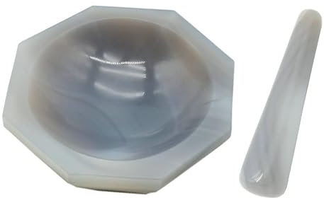 Mörser mit Schleifstab, Achat, Mörser und Stößel, 150 mm, für Labor, Schleifwerkzeug-Set