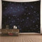 EHOMERY Wandbehang XXL Wanddekoration Orientalisch Schwarz Sternenklarer Himmel Wandteppich Frau Wanddecke Wandschmuck Groß Schlafzimmer Wohnzimmer Wanddekoration 150X150Cm