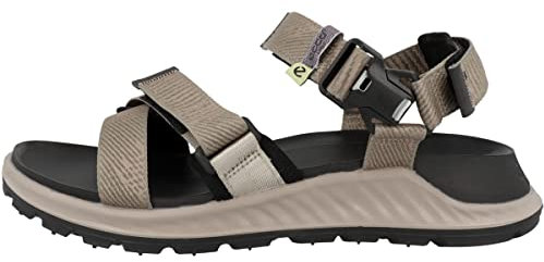 Ecco Herren EXOWRAP M 3S TEX Sandal, Moon Rock/Taupe, 45 EU