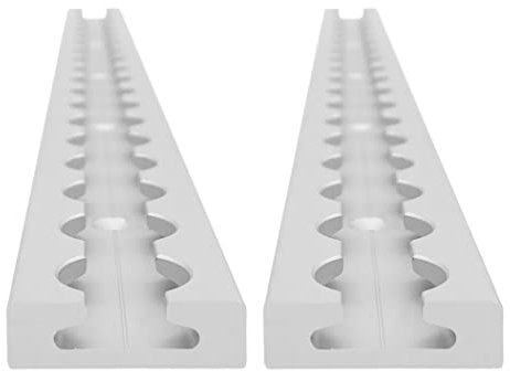 Lasiprofi Airlineschiene eckig, gebohrt 34 x 9,6 mm, 2.000 mm, 4er Set | Zurrschiene | 200 cm | kompatibel mit Fittingen | silber eloxiert | für Transporter, Wohnwagen, Sprinter uvm. | Aluminium | 2 m