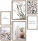 decomonkey | 6er Poster Set mit hellbraunem Rahmen | Reisen Aesthetic | 4 x DIN A4 & 2 x DIN A3 | Wohnzimmer Schlafzimmer Wandposter Blider Collage Modern Wanddeko Griechenland Oliven Liebe Blau