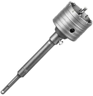 SALI Concrete Hole Saw Kits 75mm Tungsten Steel Wall Hole Cutter Drill Bit Sets with M22 Thread 220mm SDS Plus Shank Connecting Rod Center Positioning Drill Bit for Cement Wall Masonry Foam Brick