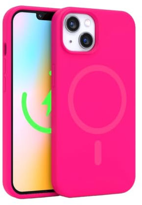 FELONY CASE - Stylish Neon Pink Phone Cover for iPhone 15, Compatible with MagSafe - 360° Shockproof Protective Cases Designed for Apple iPhone 15