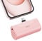 iWALK Mini Portable Charger 4500mAh,USB-C 20W Power Bank with Fast Charging,Compatible with iPhone 16 Pro Max/16 Pro/16/15,Samsung Galaxy S24 S23 Series,LG,HONOR,Xiaomi,iPad,AirPods and More,Pink