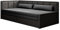mb-moebel Sofa mit Schlaffunktion und Bettkasten Couch für Wohnzimmer Schlafsofa, Polstersofa Wohnlandschaft mit Bettfunktion - 214x77x82 cm - FULO (Links, Schwarz + Grau - Poco 04 + 10)
