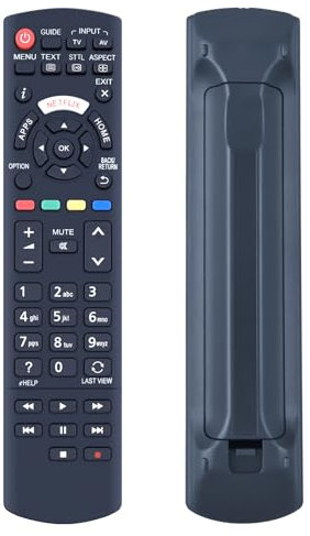 TCNOUMT Replacement N2QAYB001009 Remote Control Compatible for Panasonic LCD LED TV TX-32CS510E TX-32CS600B TX-40CS520ETX-50CS520B