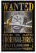 Generic Anime One Piece Wanted Poster Zoro, Rechteckig Cartoon Poster, Wohnzimmer Dekoration, 20 x 30 cm