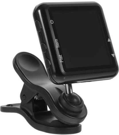 SAFIGLE Stimmgerät Clip Gitarre Wiederaufladbar Auto Tuner Gitarre Clip Tuner Für Gitarren Ukulelen Und Violinen Mit Integriertem Metronom Und Präziser Stimmtechnologie Kompakt Und Leicht