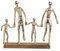 LB H&F Dekoobjekt Familie Vater/Mutter/Kinder Deko Baum Holz Metall Silber Skulptur zum hinstellen Natur (Familie 4)