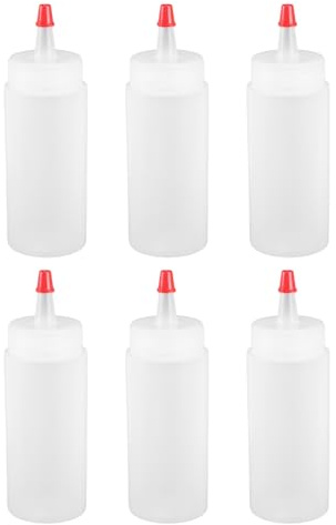 BRIGHTFUFU 6St Salatbehälter Leimflaschen Klebeflasche aus Kunststoff Holzleim leer Squeeze-n Trink Messkolben Mini drücken Farbtube Kleber 4 Unzen