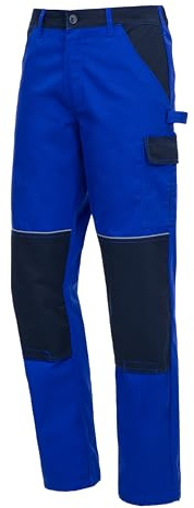 ASKON Nitras Motion Tex Light, Lange Arbeitshose, königsblau/Marineblau, 245 g/qm, atmungsaktives und leichtes Material Größe 52