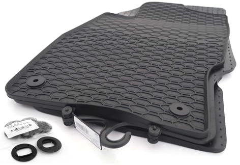 Gummimatten passend für VW Polo 9N (2001-2009) Geruchsneutrale Gummi Matten Fußmatten 4-teilig Schwarz Original Befestigung im Lieferumfang