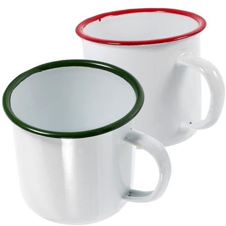 Sosoport 6 Piezas Tazas De Esmalte De Sublimación Tazas De Té Taza De Café Vintage Tazas De Camping Esmaltadas Taza De Metal De Viaje Tazas De Esmalte Tazas De Café Expreso Tazas De Lata