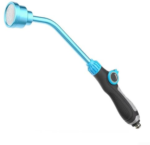 Lanza de riego, varita de riego de 1000 agujeros con 2 boquillas, pistola de pulverización de tubo de manguera, lanza de pulverización de manguera de jardín para riego y limpieza de aspersores