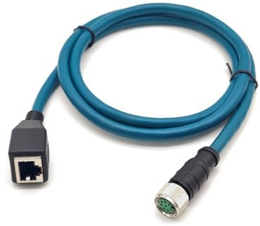 Elecbee M12 8-pin A Código Hembra a RJ45 Hembra High Flex Cat6 Cable Ethernet industrial PVC