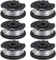 Yweller 6 Stück Ersatzfadenspule GE-CT 18/28 Li Fadendicke 1,6 mm Fadenlänge 5 m,für Einhell Akku-Rasentrimmer GE-CT 18/260 Li,GE-CT 18/28 Li,GE-CT 18/28 Li TC,GE-CT 18/28 Li-Solo