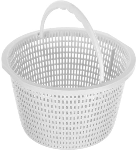 Skimmerkorb 20cm, Skimmer Korb, Pool Skimmer Korb, Siebkorb | Pool Filterkorb mit Henkel & Ersatzkorb für effektive Reinigung, chlorbeständiger Skimmerkorb für Framepools