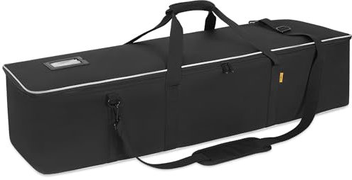 ITHWIU Bolsa de trípode multifuncional de 40 x 9.5 x 9.5 pulgadas / 101.5 x 24 x 24 cm, funda de transporte resistente con asa para luces, altavoces, cámaras, booms, soportes de micrófono, color negro