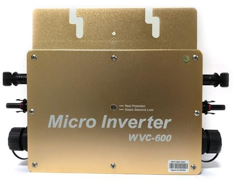 KANBCNG WVC-600 Onduleur micro solaire connecté au réseau solaire 600 W Onduleur numérique contrôleur numérique IP65 étanche Micro onduleur transmission inverse