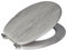 Showerdrape Grey Oak Wood Effect Toilet Seat - Soft Close Chrome Hinges Comfortable Easy to Clean and Install with Universal Fittings Norfolk