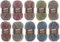 SUPERGARNE Sockenwolle Aktiv 4-fädig – 1000 g (10x100g), Strapazierfähig, Maschinenwaschbar, Made in Italy, Ideal für Socken und Strickprojekt (Cloudy)