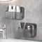 ANRUI Duschablage Ohne Bohren, 2 Stück Acryl Duschregal Wandmontage, Badezimmer Regal Organizer Shampoo Duschgel Halterung für Dusche, Duschkorb Ohne Bohren für Bad Küche, Grau-Kleiner Korb
