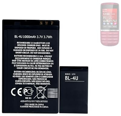 HIGHAKKU Batterie de rechange BL-4U compatible avec les smartphones No-kia Asha 300, 305, 311