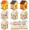 MONCAP 7pcs Kit de Bricolage Noel pour Enfant Set de Maison en Bois Animaux pour Noël Décoration Noël Créative Enfants avec Pinceaux Peinture pour Garçon Fille Cadeau Noël Nouvel An