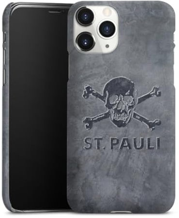 Premium Case kompatibel mit Apple iPhone 11 Pro Smartphone Handyhülle Schutzhülle matt FC St. Pauli Logo Beton