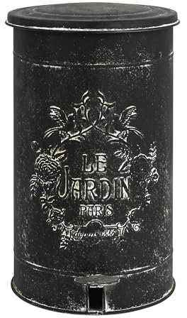 Z&Z ornamentorum Mülleimer Küche groß 17L Mülltonnen Retro-Eisen-Trittpedal-Mülleimer für den Innen- und Außenbereich,Entsorgung im Garten Grosse Kapazität Treteimer Abfalleimer Küchenabfalleimer