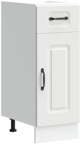 Armoire de cuisine Kalmar blanc bois d ingénierie