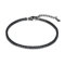 Schöner-SD Feines 925 Silber Tennis Armband rundherum mit Zirkonia 17+3cm_2,3mm_Schwarz