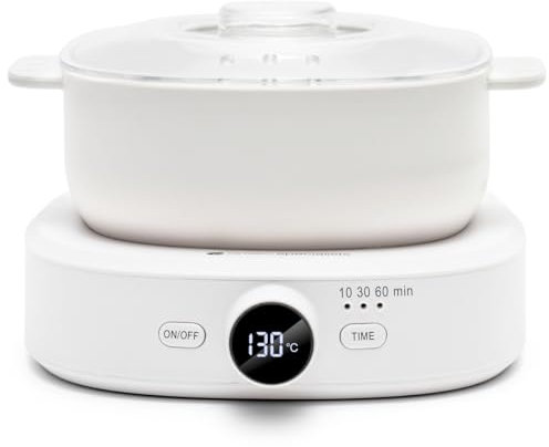 Rio Go Smooth Hair Removal Wax Heater with Easy Clean Silicon Wax Bowl, Digital Temperature Control, Lid, Suitable for All Wax Types