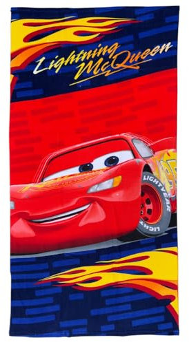 CARTOON Disney Cars Strandtuch aus Polyester-Mikrofaser für Kinder, 245 g/m², Größe 70 x 140 cm