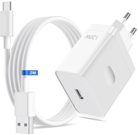 120W SUPERVOOC Cargador Rápido para realme GT 7 Pro 6 6T 14 12 pro+ 12+ | 12X C65 C75 C67 Note 60 y 10A Cable USB C 2M para OPPO Reno12 11F 10Pro A60 A80,Cargador rápido para One plus 13 12R Nord 4 3