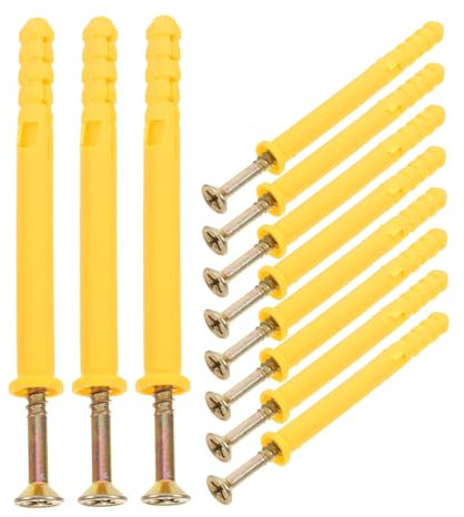 Alipis 20pezzi Tasselli Per Cartongesso in Plastica e Acciaio Da Autofilettanti Per Montaggio Parete e Sospeso Bulloni Espansione Per Applicazioni Leggere e Pesanti