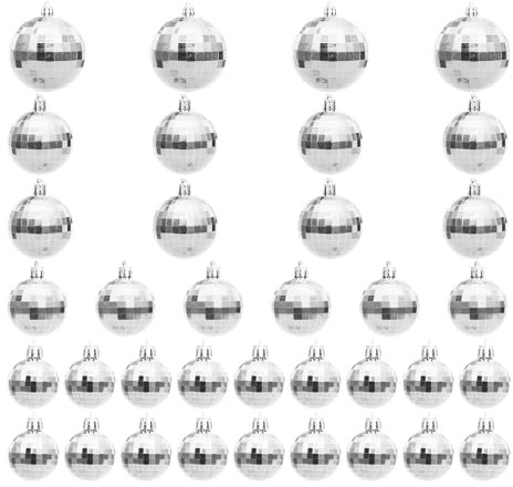 36 Stück sortierte Weihnachtsbaum-Anhänger, einzigartige Kugeln, hängende Ornamente für Zuhause und Party, Dekoration, Weihnachtskugel-Set