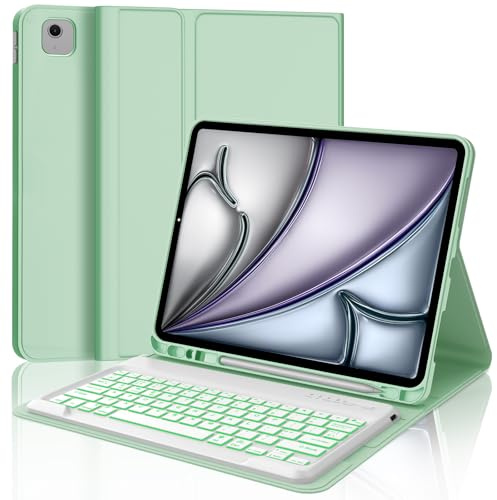 IVEOPPE Keyboard Case for iPad Air 13-inch M4 2026/M3 2025/M2 2024, Green