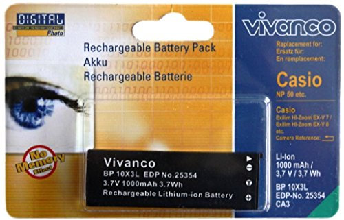 Vivanco BP 10X3L Li-Ion 1000mAh 3.7V Batería Recargable - Baterías Recargables (1000 mAh, Ión de Litio, 3,7 V, Negro)