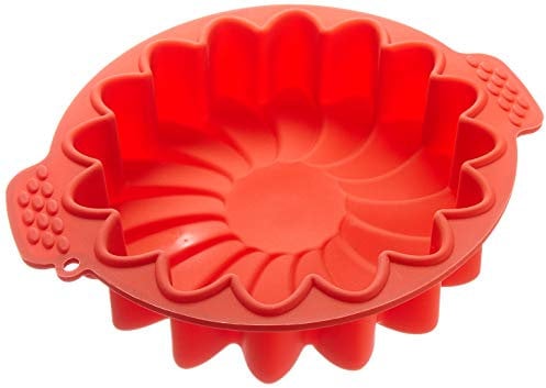 silikomart | SFT220 Moule en Silicone MARGHERITA, antiadhésif, Emballage de 1 Moule à gâteau avec anneau de sécurité, Ø 220 h 45 mm, Volume 1,3 l, Made in Italy