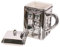 Dr Who Keramikbecher Tardis mit Deckel, Silberfarben