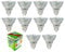 Trango 10er Set MR16030 LED Leuchtmittel mit MR16 Fassung zum Austausch von herkömmlichen Halogen Leuchtmittel MR16 I GU5.3 I G4 12 Volt 3000K warm-weiß Glühlampe, Reflektor Lampe