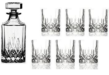 RCR ‘Opera Maison’ Crystal Whisky Decanter & Glasses Set (7 Pieces) – Ideal for Whisky, Rum, Brandy & Spirits – Ultra-Clear & Durable LUXION© Glass: Dishwasher Safe – Luxury Whisky Glass Gift Set